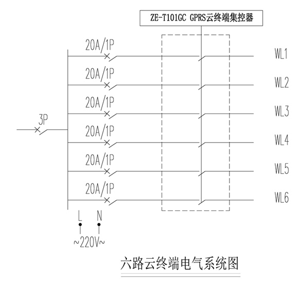 六路云终端电气系统图
