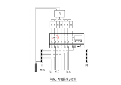 六路云终端接线示意图(1)
